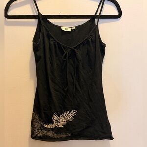 X2 Black Camisole with Detail and tie top